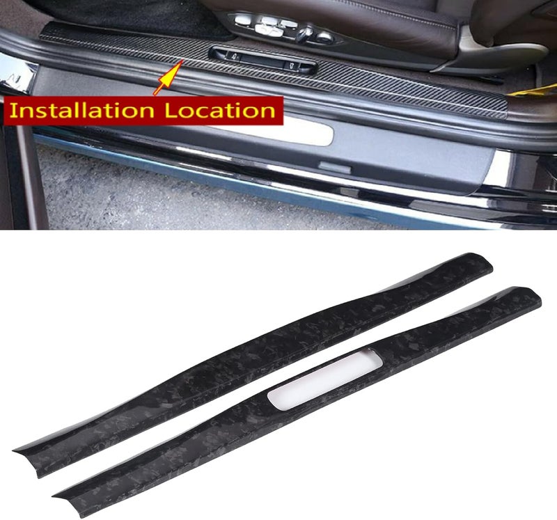 Interior Door Sill Covers, Forged Carbon Fiber, 2pcs for 718 911 LHD - Lightweight Durable Material, Scratch Protection, Easy Stick - On Installation - Image 4
