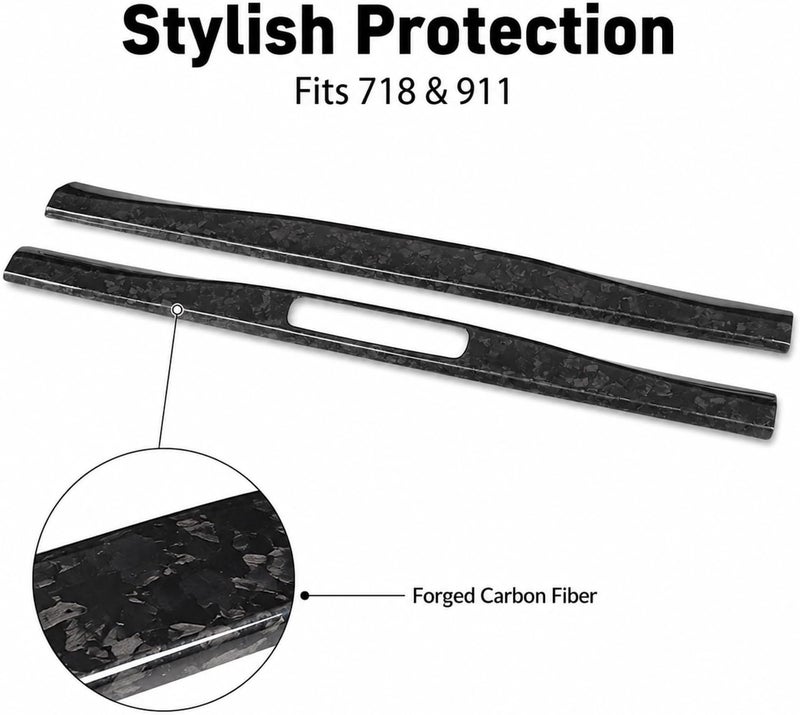 Interior Door Sill Covers, Forged Carbon Fiber, 2pcs for 718 911 LHD - Lightweight Durable Material, Scratch Protection, Easy Stick - On Installation - Image 2
