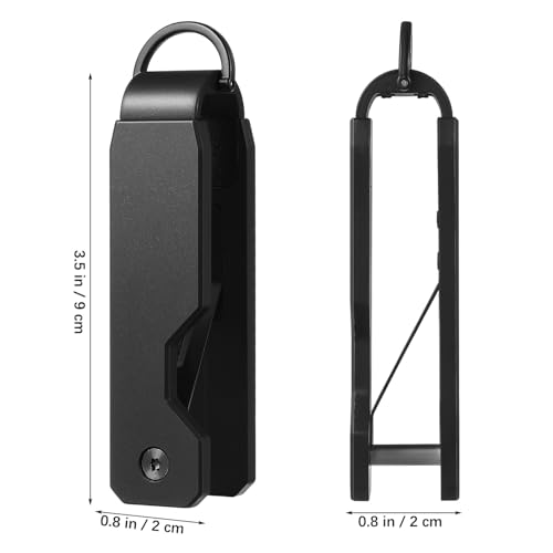 PACKOVE Key Organizer Compact, Metal Key Holder for Keychain, Minimalist Portable Keys Storage, Folding Keyring Case for Men Keychain Secures, Black, 9 x 2 x 2 cm - Image 2