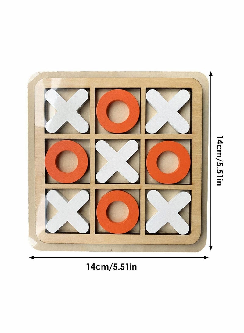 نيبمينينت Tic Tac Toe Game Toy, Classic Wooden Checkerboard Educational Family Toys Set, Portable Casual Tabletop for Adults and Kids 3 Pcs - Image 4