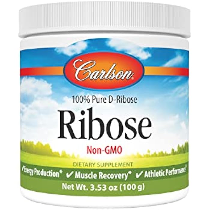 Carlson - Ribose, 100% Pure D-Ribose, Non-GMO, Energy Production, Muscle Recovery & Athletic Performance, 3.53 oz (100 g) - Image 1