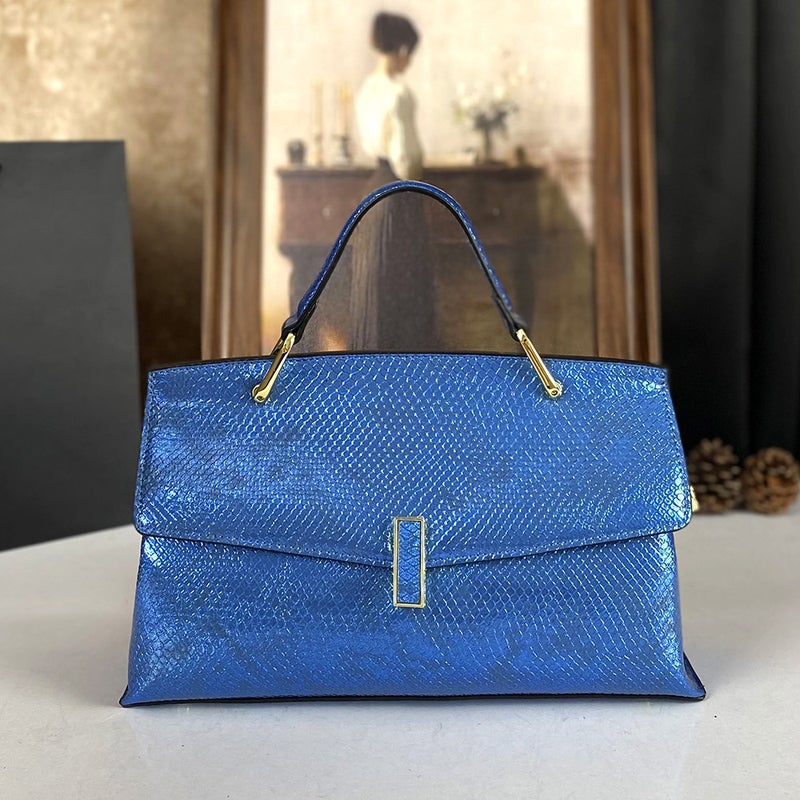 2025 -Selling Mom Crossbody Bag Versatile Shiny Snake Print Patchwork Design Handbag Shoulder Bag Casual Versatile - Image 1