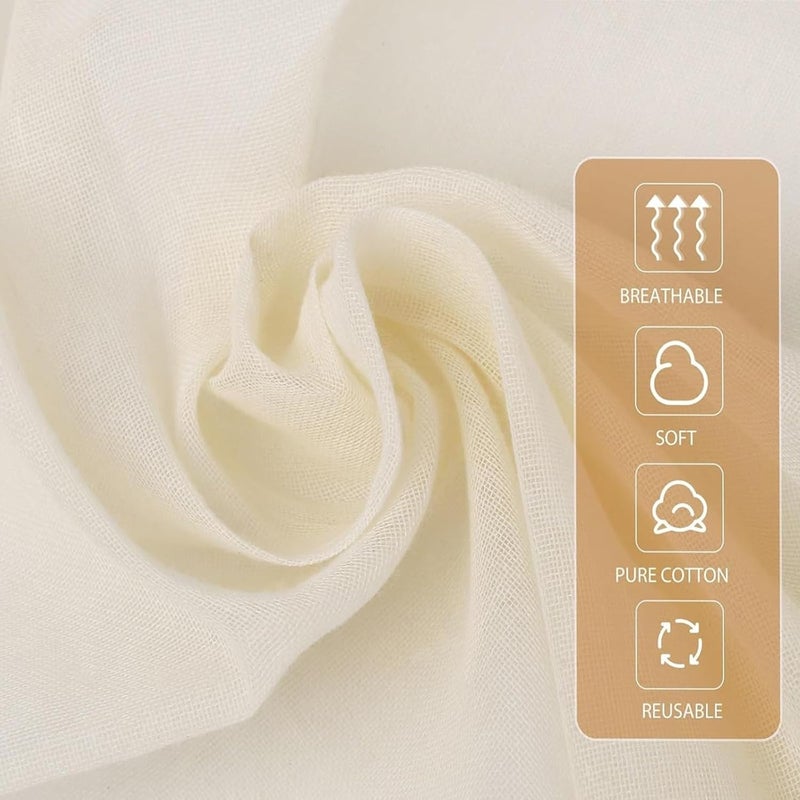 Cheese Cloth for Straining, 6pcs Reusable Hemmed Cheesecloth 20 x 20 Inches for Straining, Filtering, Canning, Covering, Polishing and Decoration - Image 5
