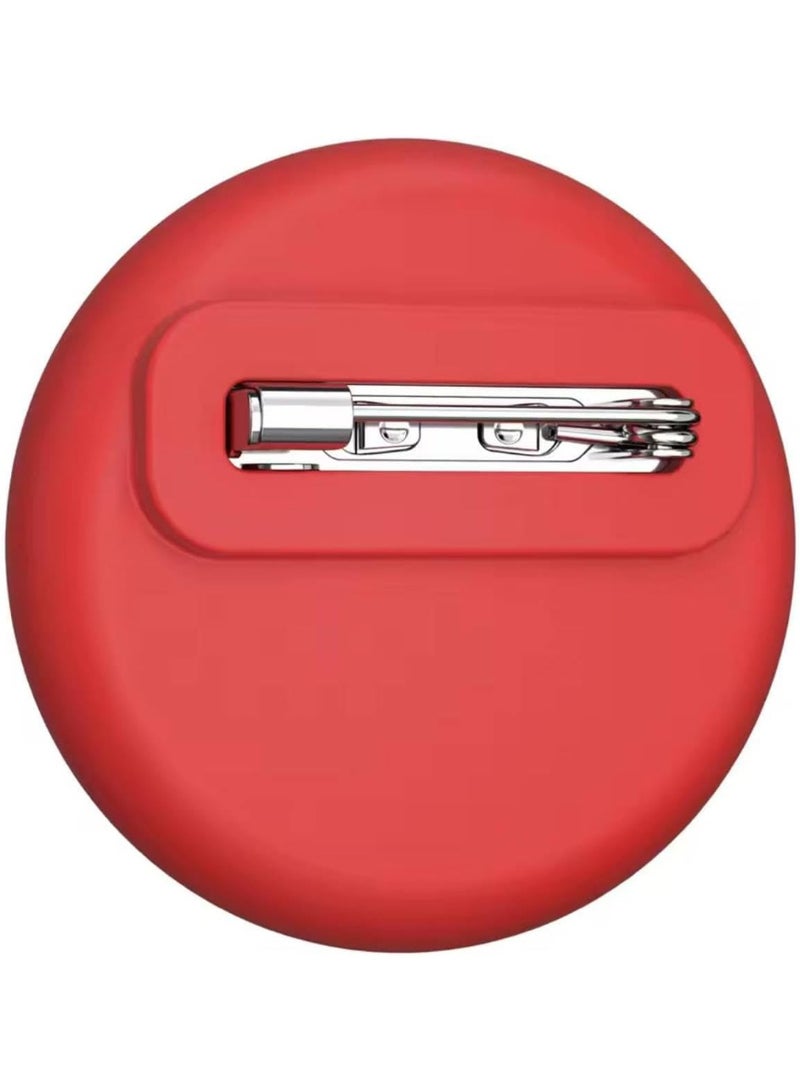 Compatible with Airtags Holder Kids Hidden,Silicone Case for AirTags with Invisible Pins, Anti Lost and Safety Pins Hidden Inside Clothes.Shoes.Backpack and Stroller for Children Elderly (Red) - Image 2