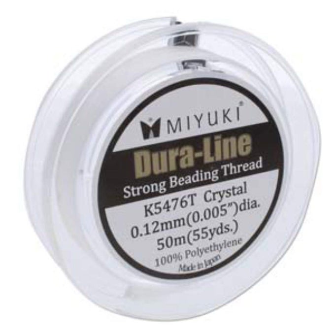 DURALINE STRONG BEADING THREAD 50M CRYSTAL 012MM