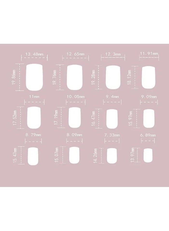 L A COLOR - 12 قطعة من أظافر الضغط متوسطة الطول، مثالية للحفلات مع ورقة واحدة مزدوجة الوجه - رقم 5 - Image 2