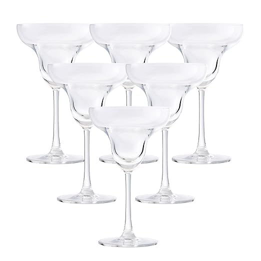 ROSEFINCH ROSEFINCH Margarita Glass Set of 6 190ML Crystal Clear Margarita Wine Glass for MultiPurpose use of red White Wine JuiceGlass for Any Drinking Homeware and Tableware Set  - Image 3