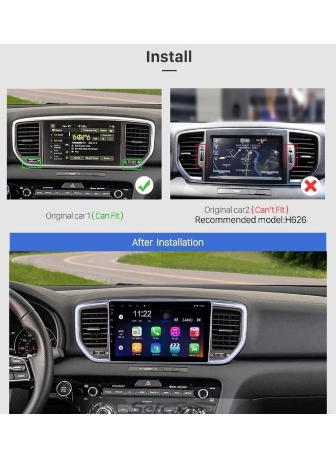 Vierex Car Stereo Screen For Kia Sportage Android 2018 2019 2020 2021 2022 With Apple Carplay Android Auto Wireless WiFi DSP FM AM BT AHD Camera Included Fast Interface 8GB RAM 128GB ROM 8 CORE - Image 2