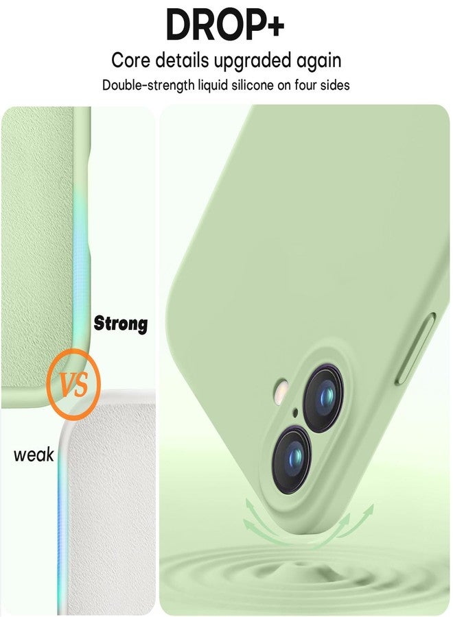 Vooii Compatible with iPhone 16 Plus Case, Liquid Silicone Upgrade [Camera Protection] [Soft Anti-Scratch Microfiber Lining] Shockproof Phone Case for iPhone 16 Plus 6.7 inch - Matcha - Image 4