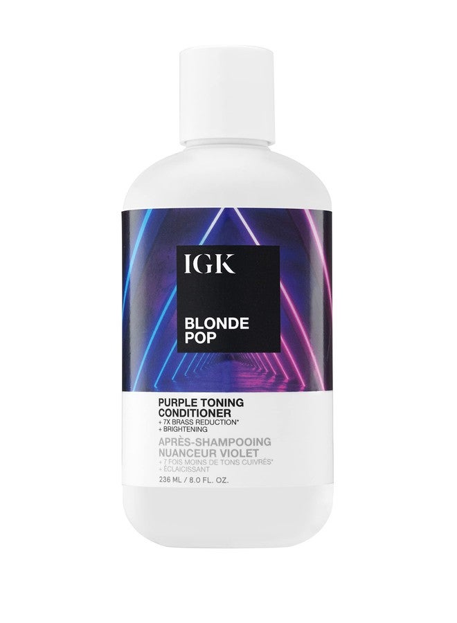 IGK BLONDE POP Purple Toning Conditioner | Brighten + Neutralize Brass | Vegan + Cruelty Free | 8 Oz - Image 1