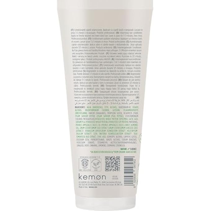 Kemon ACTYVA LINSEED VOLUME CONDITIONER FOR FINE HAIR 200 ML - Image 3
