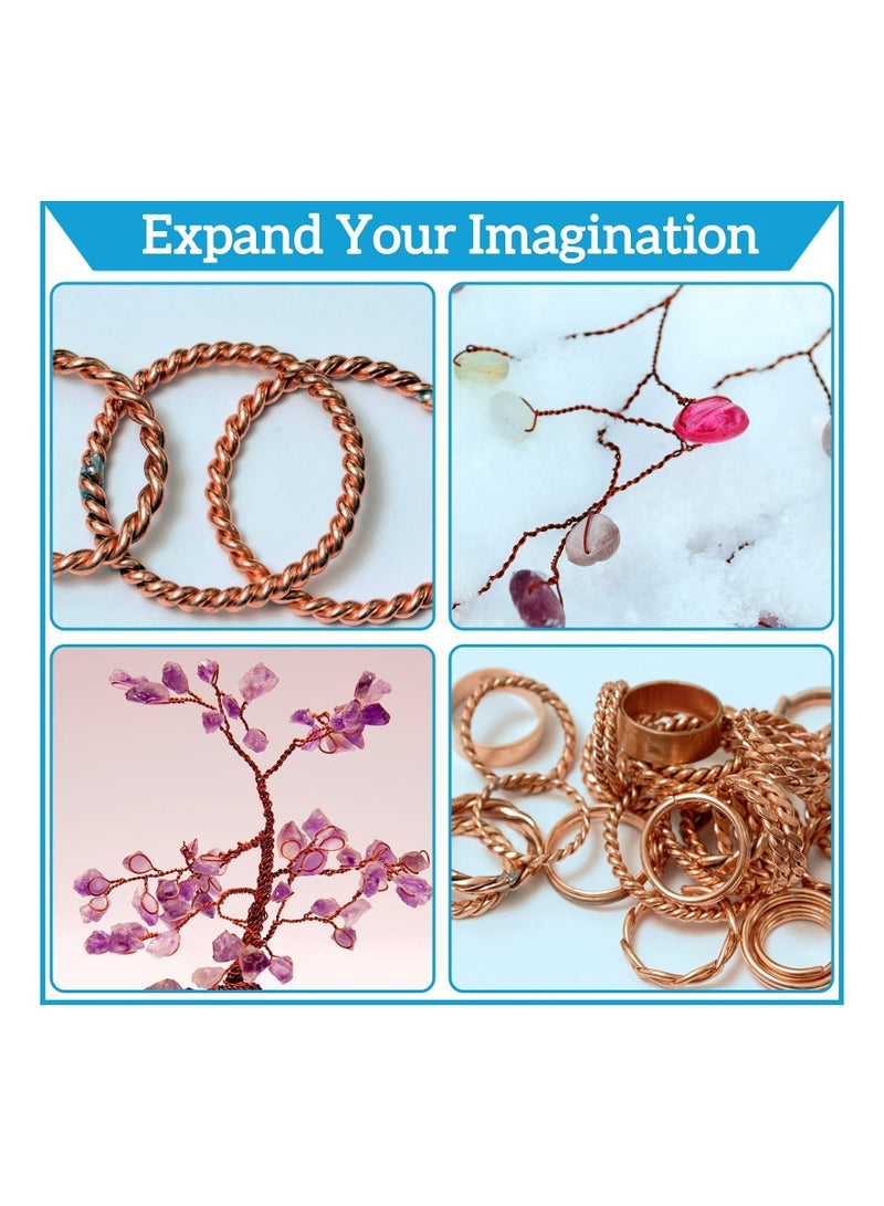 KASTWAVE Jewelry Making Tools, Includes 2 Pcs Winding Copper Wire Tool and 1 Jewelry Wire Cutter Plier, Jewelry Making Wire Wrapping Tool for Hand-Making Jewelry Wire Double Ended Twist Braid Pin Vise - Image 4