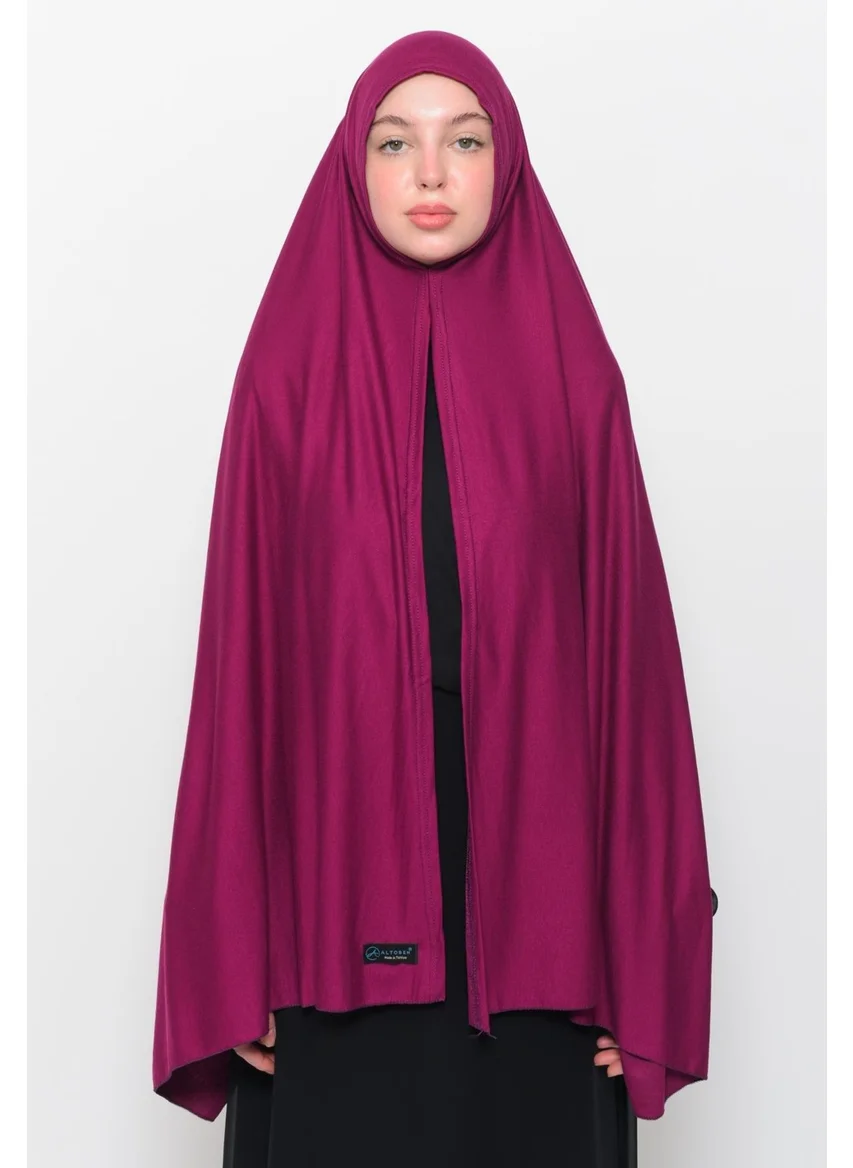 التوبة Ready Practical Interlocking Luxury Organic Plain Combed Cotton Shawl Aligned-Dark Fuchsia