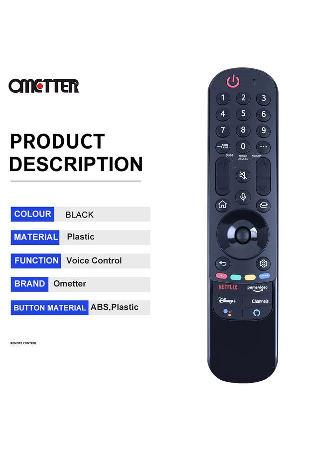 OMETTER جهاز التحكم عن بُعد السحري الذكي بالصوت MR21GA MR21GC