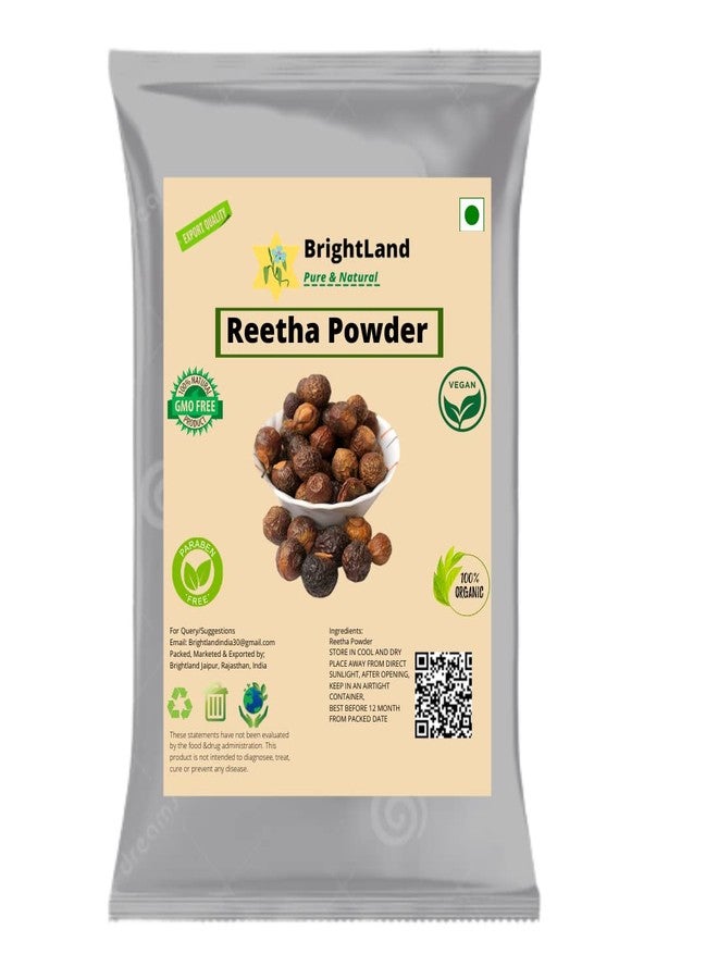 Brightland Bio Organic Amla Reetha Shikakai Hibiscus Bhringraj Heena Heena powder for Hair & Skin Care | Hair Growth & Natural Hair Shampoo | Anti-Dandruff | Hair Pack (50 gm Each) 350gm - Image 3