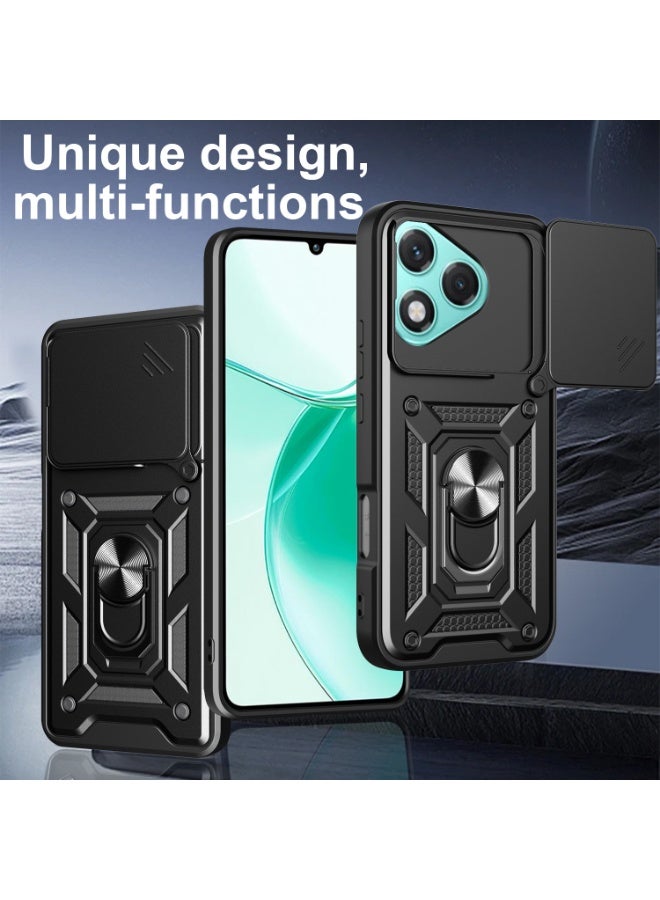 General Compatible with Honor 400 Lite Magnetic Bracket [PC+TPU] 2 in 1 Slide Lens Kickstand  - Image 2