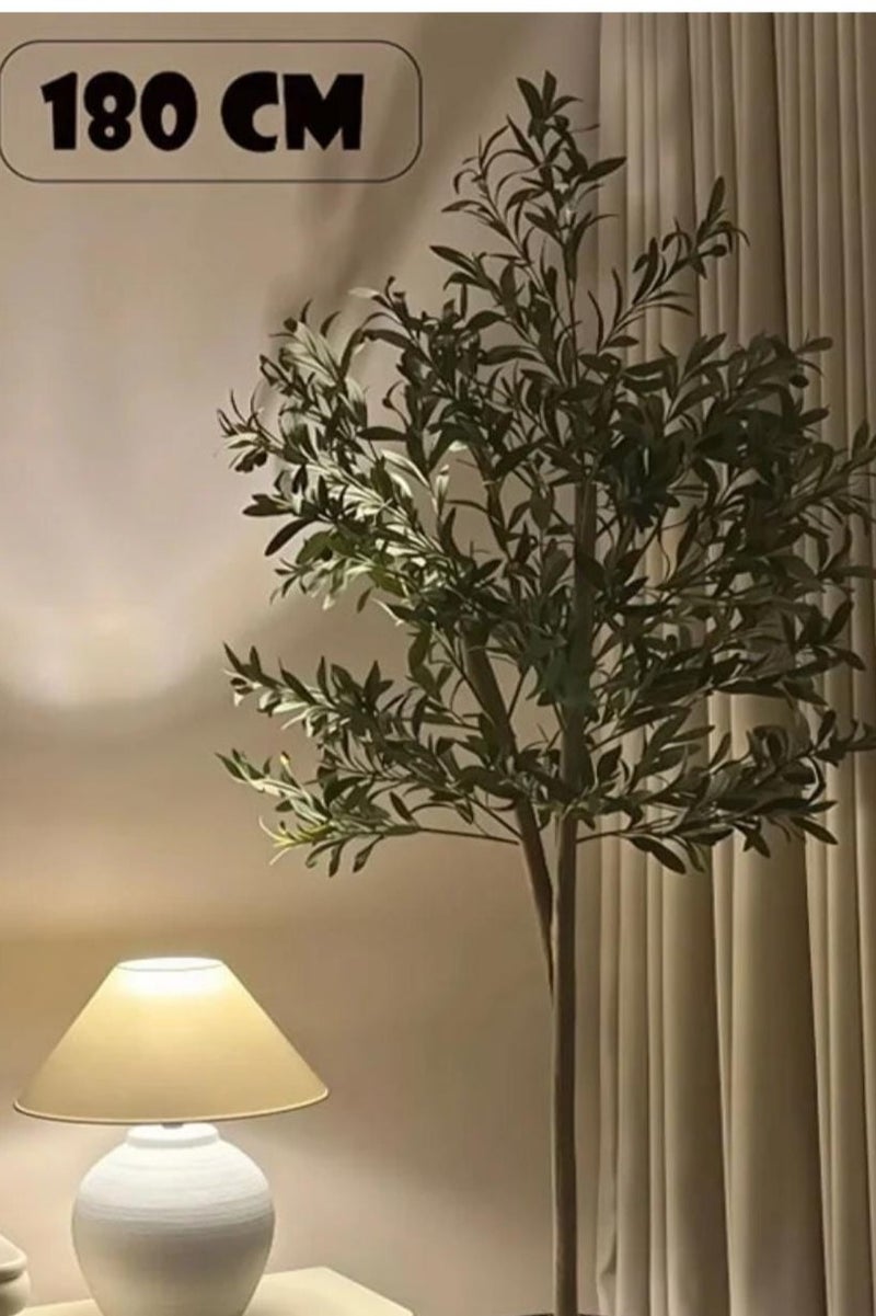 AL KHALDIYA Fruitful olive tree with a large black pot with an attractive design, make your home more elegant, 180 cm  - Image 2