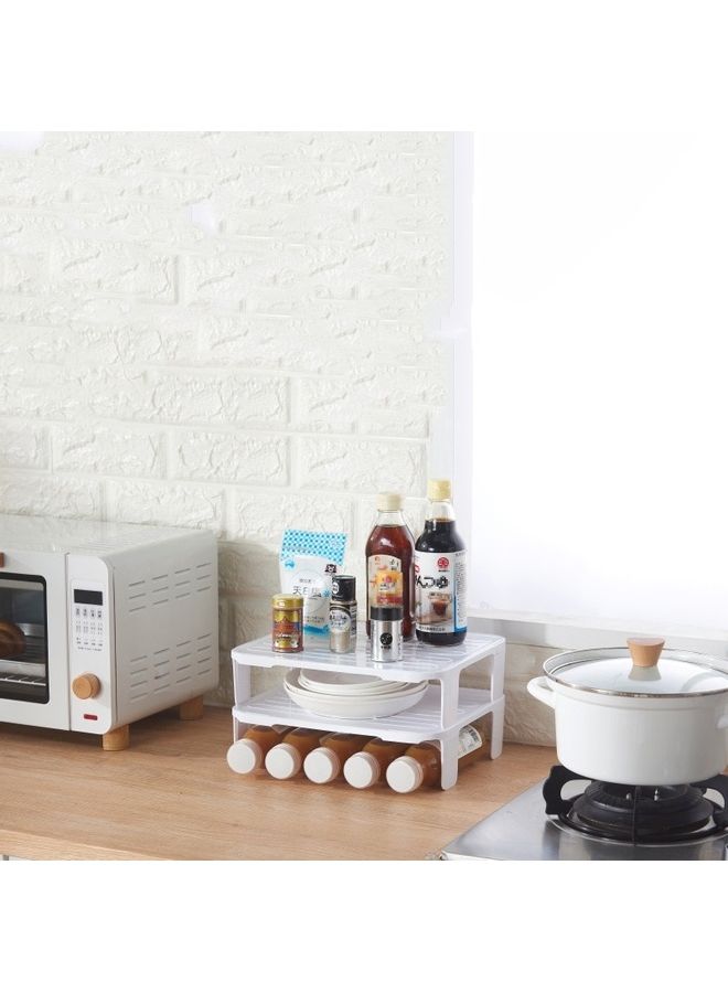 Loquat Stackable Refrigerator Tiered Shelf White - Image 3