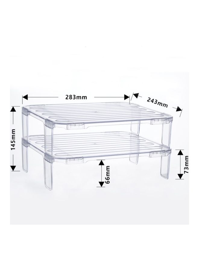 Loquat Stackable Refrigerator Tiered Shelf White - Image 4