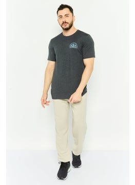 Hurley Men Sportswear Fit Short Sleeve Training T-Shirt, Heather Grey  - Image 2