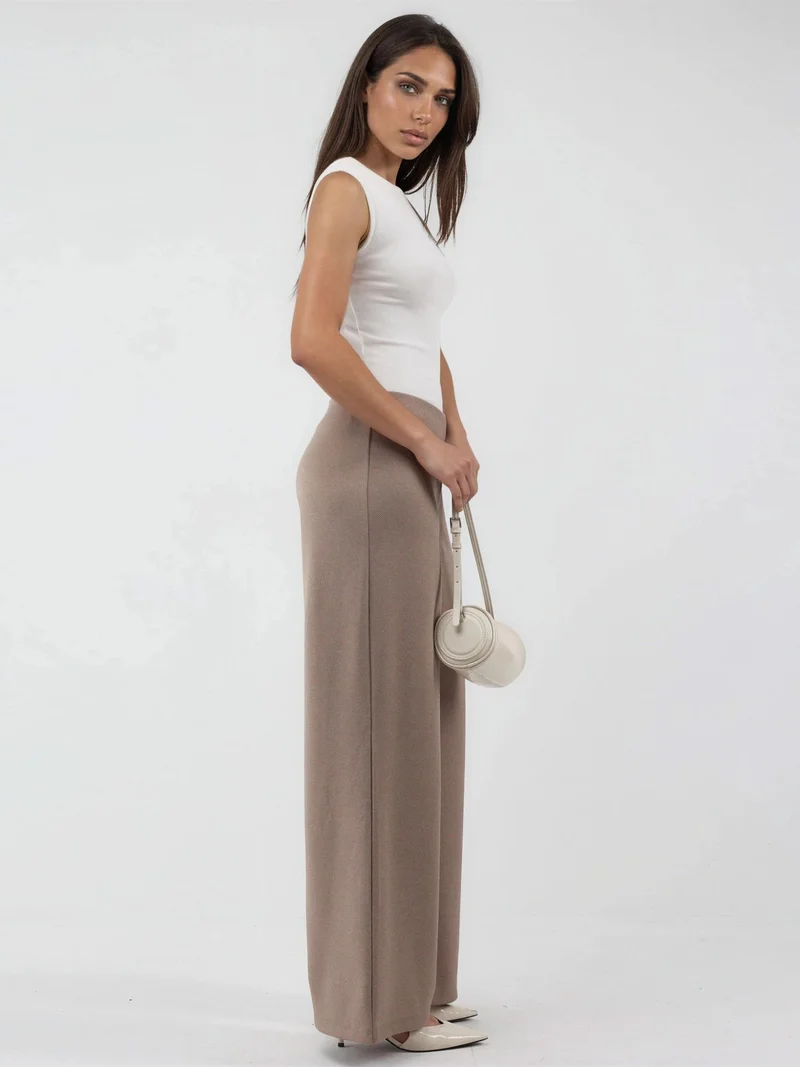 بوسيم BUSEM High Waist Wide Leg Trousers
