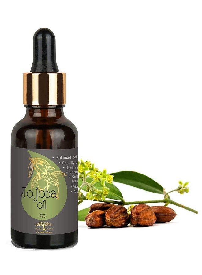 All Naturals - Jojoba Oil For Skin And Hair (30Ml) | Pure & Undiluted | Balancing Oily Skin | Natural Makeup Remover | Hair Vitalizer | Natural Lip Balm | Nail Extension | Cold Pressed Oil - Image 1
