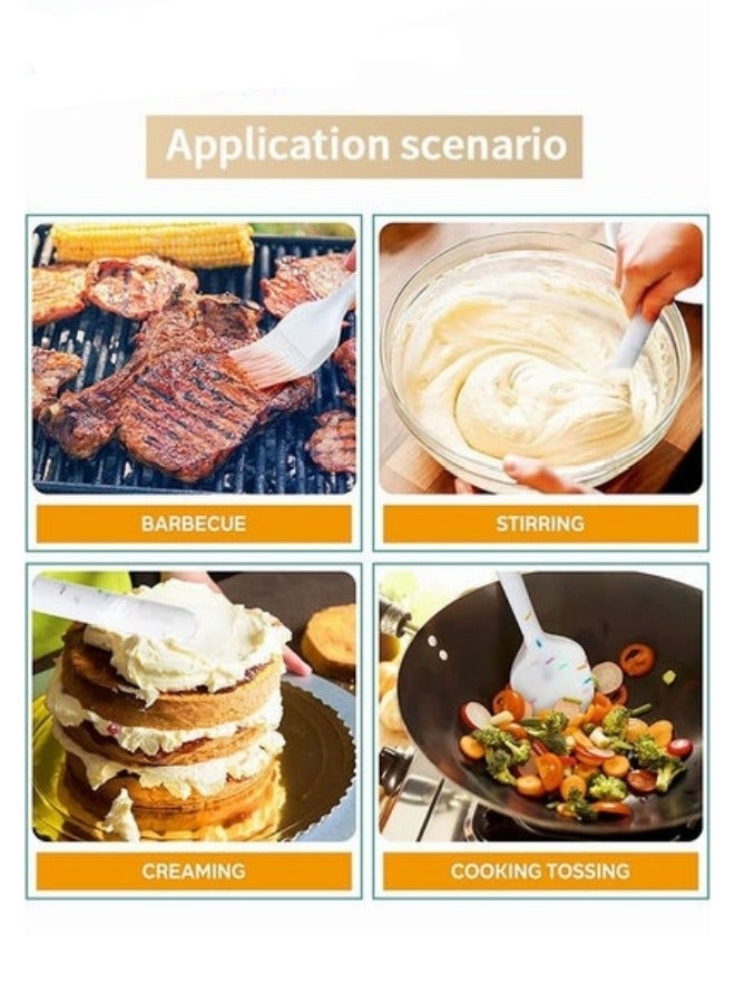 ميكسد سيليكون ملعقة مجموعة ، مجموعة 6 قطعة مقاومة للحرارة المضادة للانزلاق ملعقة ، ملعقة سيليكون الغذاء الصف الخبز والطبخ - Image 3