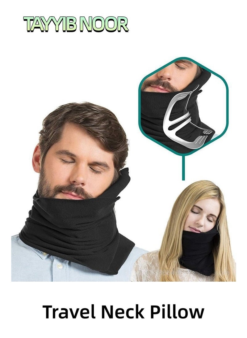 TAYYIB NOOR Scientifically Proven Travel Neck Pillow, Lightweight, Machine Washable & Breathable Internal Lateral Bands Hold Neck in Neutral Position, Neck Support Pillow for Airplane, Car, Train, Bus and Office Use - Image 1