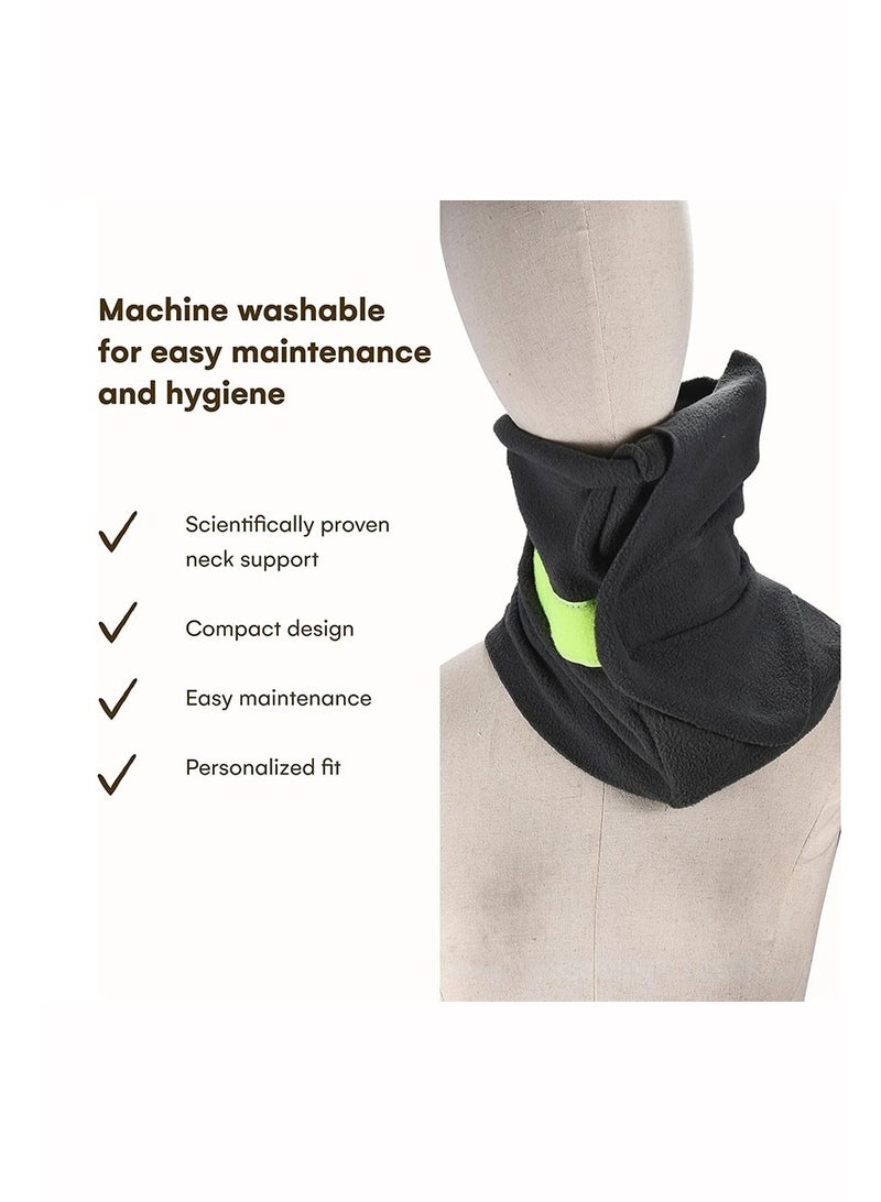 TAYYIB NOOR Scientifically Proven Travel Neck Pillow, Lightweight, Machine Washable & Breathable Internal Lateral Bands Hold Neck in Neutral Position, Neck Support Pillow for Airplane, Car, Train, Bus and Office Use - Image 3