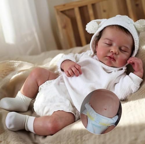 Zero Pam Full Silicone Baby Doll20 in Reborn Baby Dolls Silicone Full Body Realistic Babys Doll Anatomically Correct Girl Real Life Reborn Dolls Full Body Girl 02 - Image 5