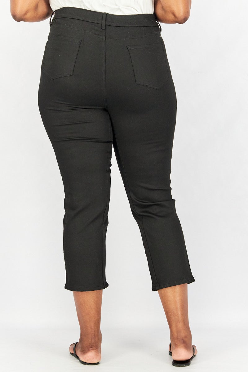NYDJ Women Regular Fit Solid Stretchable Pants, Black - Image 4