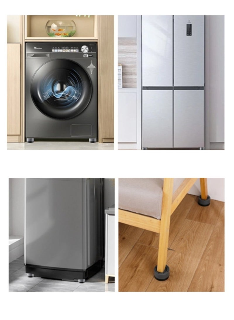 4 Pcs machine base shock pads, suitable for all washing machines, anti-noise and shock-proof, can be disassembled into two heights for use - Image 4