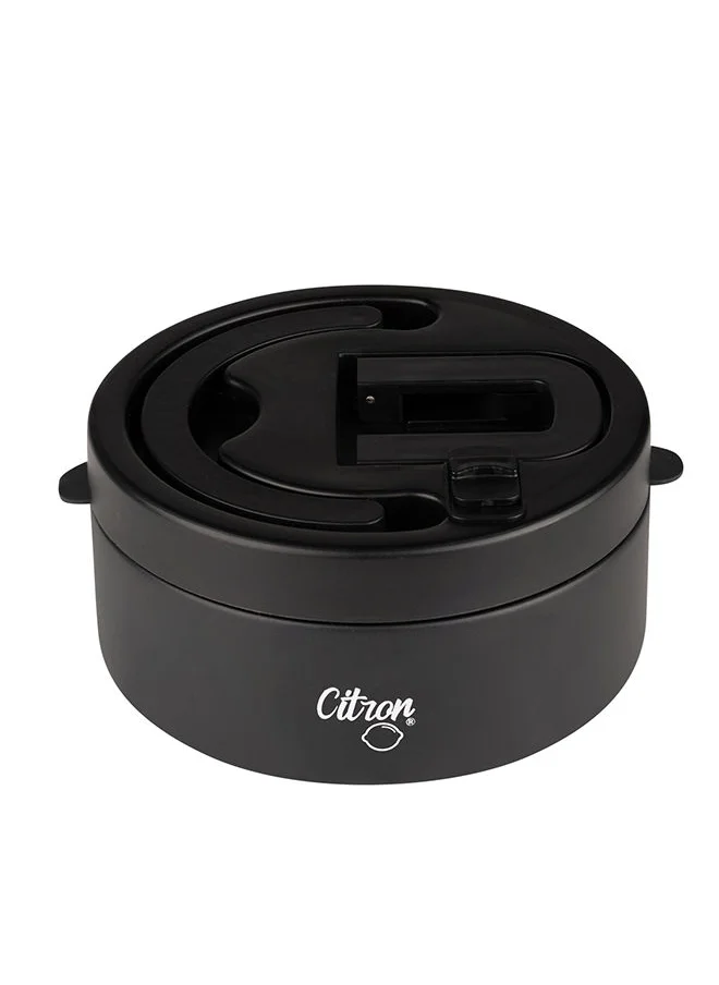 Citron Vacuum Insulated Food Jar For Kids And Adults, Bpa Free Food Thermos, Travel Hot Food Container, 400 Ml - Black