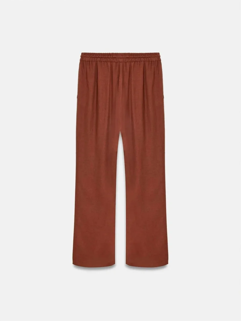 ديلفين Dilvin Women’s Wide-Leg Woven Trousers With Drawstring Waist
