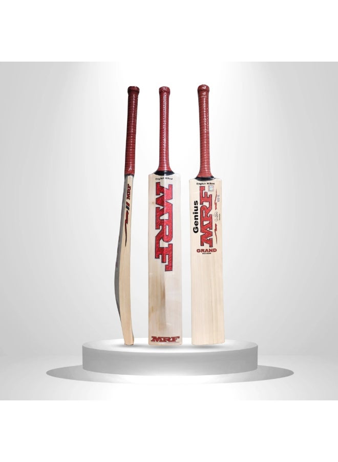 MRF Genius Grand Edition English Willow Cricket Bat Junior- Size Harrow - Image 1