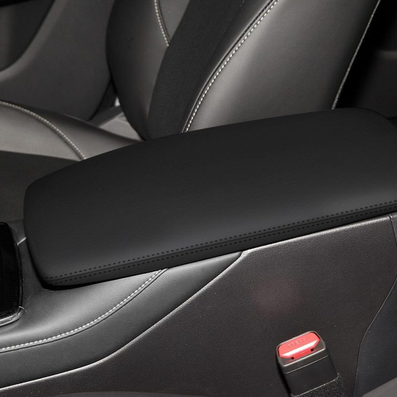 Center Console Cover: Black Leather, Waterproof & Scratch-Resistant, Easy To Clean - Armrest Cover For 2020-2025 Mazda CX-30 Car Interior Accessories - Image 1