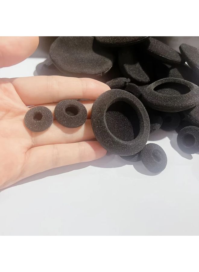 35mm 5 Pairs Soft Anti Slip Round Earbud Cushion Covers For All Headphone Sizes Black - Image 4