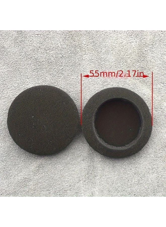 35mm 5 Pairs Soft Anti Slip Round Earbud Cushion Covers For All Headphone Sizes Black - Image 2
