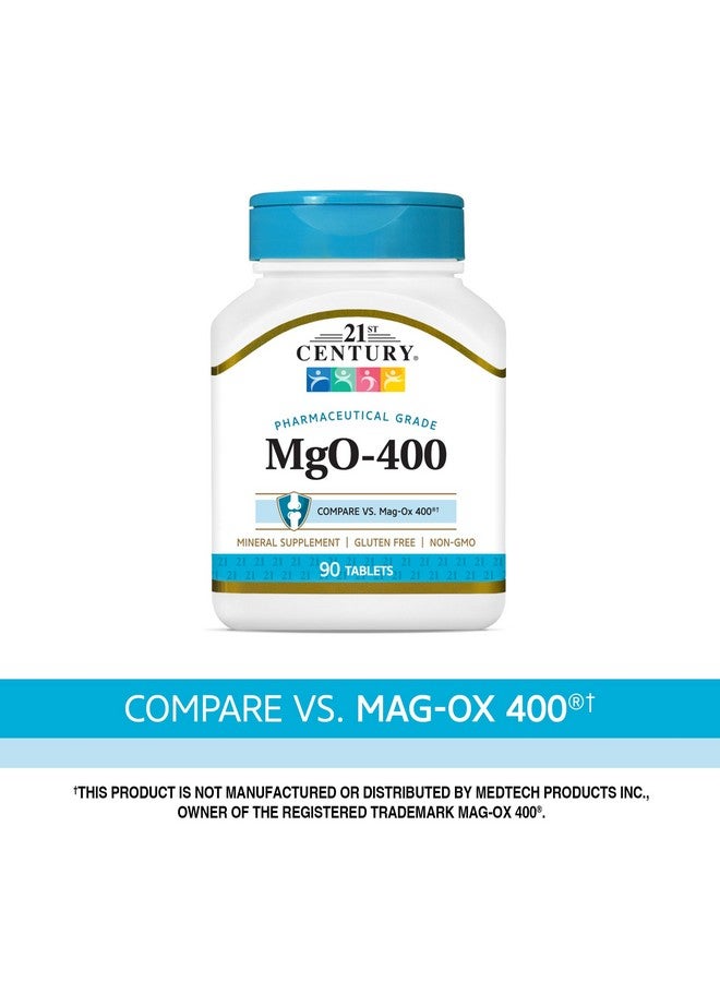 21st Century mgO 400 mg Tablets, 90 Count, Assorted - Image 3