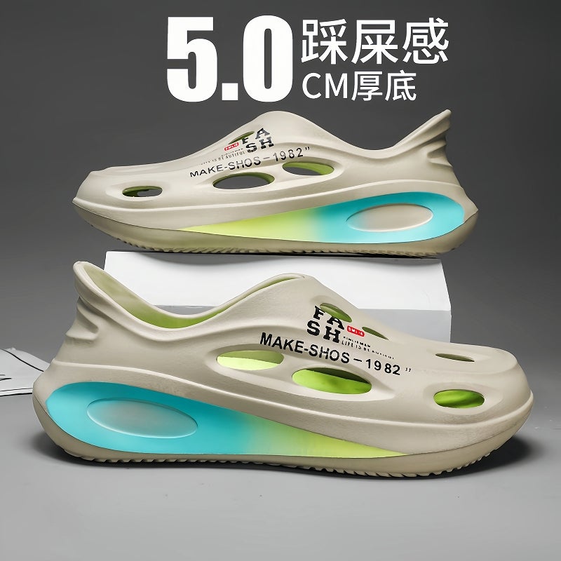 Coconut Croc Shoes Men''s Summer Outerwear Baotou Slippers Sports Thick-Soled Beach Sandals - Image 3