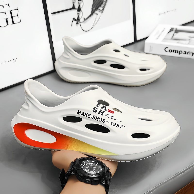 Coconut Croc Shoes Men''s Summer Outerwear Baotou Slippers Sports Thick-Soled Beach Sandals - Image 2