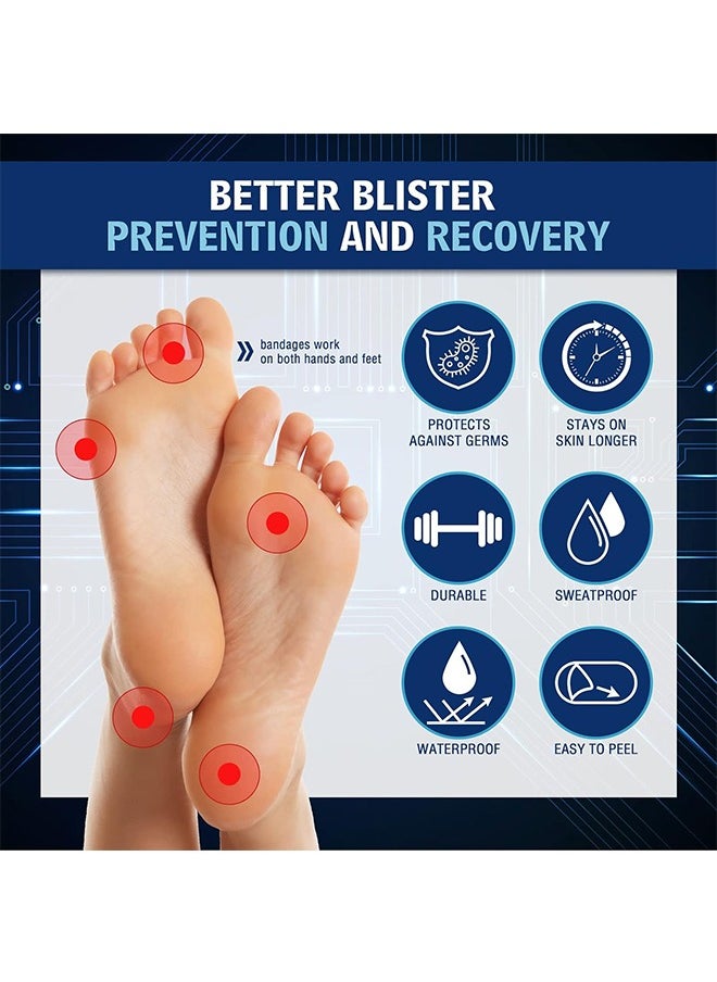 Generic - 24Pcs 8 Styles Blister Adhesive Bandages, Waterproof Blister Pads, Gel Blister Cushion, Blister Patches Heel Protectors for Foot, Toe, Heel Blister Prevention & Recovery - Image 1