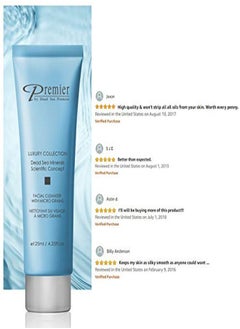 Premier by Dead Sea Premier Premier Dead Sea Daily Facial Cleanser With Micro Grains, Cleanser Face Wash, Daily Use Skin Care, Nondrying, AntiAging Skin Care With Aloe Vera, Women And Men, Dermatologist Tested 4.2Fl Oz  - Image 3