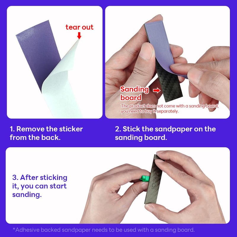 stedi Hobby Model Tools Sticky Sandpaper, Waterproof Wet/Dry Replaceable Reuse Sandpaper 400 600 800 Grit for Plastic Models, Gunpla, 60 PCS - Image 5