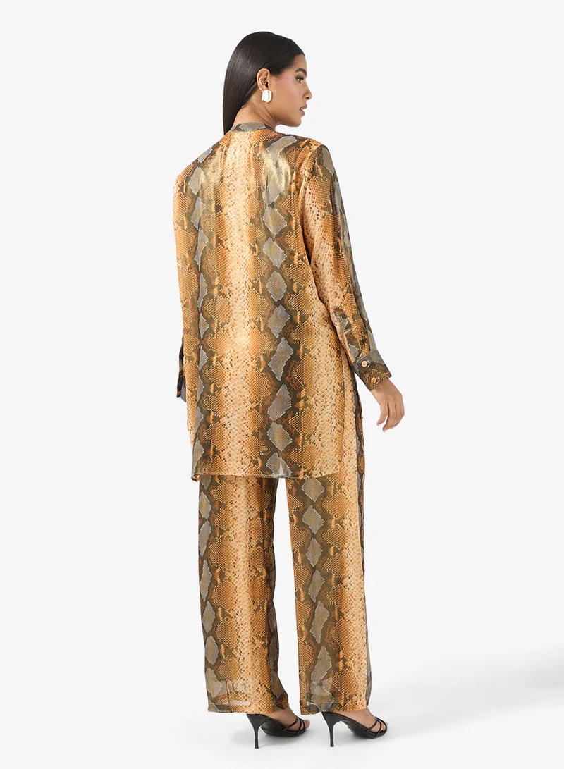 Golden Apple Round Neck Printed Set