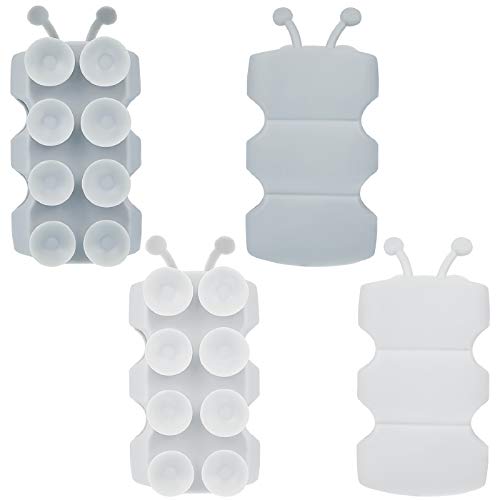 Riakrum 4 Pieces Silicone Shower Head Holder Universal Relocatable Silicone Shower Bracket Non Drilling Movable Fixed Seat Handheld Accessories - Image 1