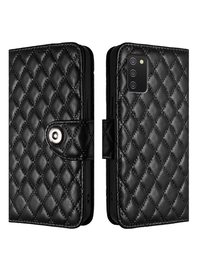 اس-توب جراب لهاتف Samsung Galaxy A02s مقاس 164 مم مصنوع من الجلد بتصميم معيني مع حبل تعليق - Image 2