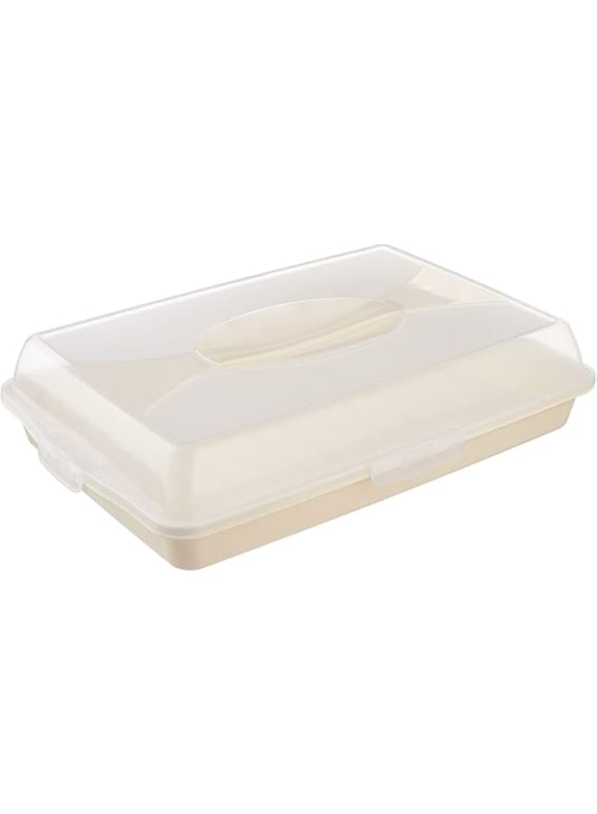 Rectangular Plastic Cake Storage Box With Handle