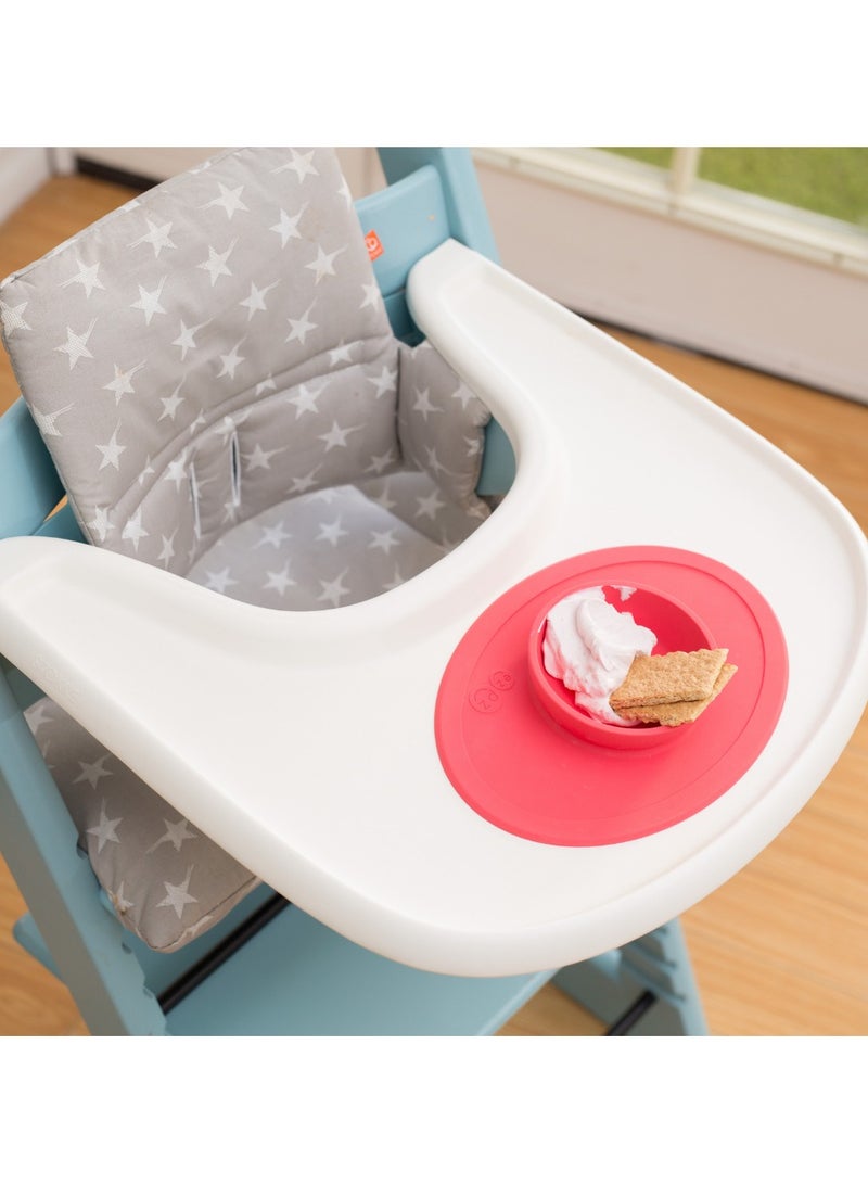 ezpz Tiny Bowl - 100% Silicone Suction Bowl - Baby Plate - Kids Plate - Baby Led Weaning - Fits On All Highchair Trays - 4 Months+ - Pewter - Image 3