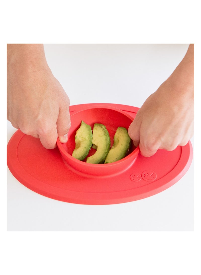 ezpz Tiny Bowl - 100% Silicone Suction Bowl - Baby Plate - Kids Plate - Baby Led Weaning - Fits On All Highchair Trays - 4 Months+ - Pewter - Image 4